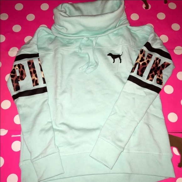 Pink Cheetah Cowl Neck Sweater - Picture 4 of 4